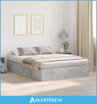 Okvir za krevet za pohranu Siva betonska 135x190 cm - NOVO