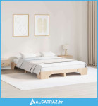 okvir za krevet Prirodni Masivna borovina King Size Izdržljiv - NOVO