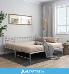Okvir za krevet na razvlačenje bijeli metalni 90 x 200 cm - NOVO