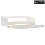 Okvir za krevet na razvlačenje od borovine bijeli 90 x 200 cm - Bijela