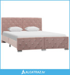 Okvir za krevet ružičasti baršunasti 140 x 200 cm - NOVO