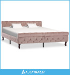 Okvir za krevet ružičasti baršunasti 160 x 200 cm - NOVO