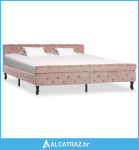 Okvir za krevet ružičasti baršunasti 180 x 200 cm - NOVO