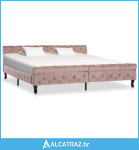 Okvir za krevet ružičasti baršunasti 200 x 200 cm - NOVO