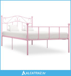 Okvir za krevet ružičasti metalni 100 x 200 cm - NOVO