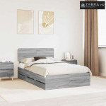 Okvir za krevet Siva Sonoma 120 x 200 cm Inženjersko Drvo