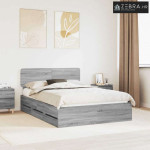 Okvir za krevet Siva Sonoma 140 x 190 cm Inženjersko Drvo