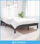 Okvir za krevet sivi 120 x 200 cm od masivne borovine - NOVO