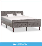 Okvir za krevet sivi baršunasti 120 x 200 cm - NOVO