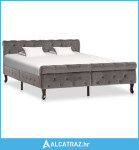 Okvir za krevet sivi baršunasti 140 x 200 cm - NOVO