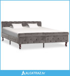 Okvir za krevet sivi baršunasti 160 x 200 cm - NOVO