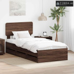 Okvir za krevet Smeđi hrast 90 x 200 cm Inženjersko Drvo