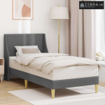 Okvir za krevet Tamno siva 100 x 200 cm tkanina - Tamno siva 100 x 200