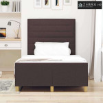 Okvir za krevet Tamno smeđa 120 x 190 cm tkanina