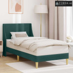 Okvir za krevet Tamnozelena 100 x 200 cm tkanina - Tamnozelena 100 x 2