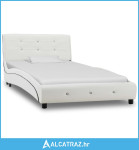 Okvir za krevet od umjetne kože bijeli 90 x 200 cm - NOVO