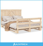 Okvir za krevet s uzglavljem 140x200 cm od masivne borovine - NOVO
