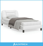 Okvir za krevet s uzglavljem bijela 90x200 cm od umjetne kože - NOVO