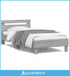 Okvir za krevet s uzglavljem boja hrasta 100x200 cm drveni - NOVO