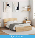 Okvir za krevet s uzglavljem boja hrasta 120x200 cm - NOVO