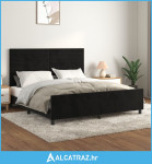 Okvir za krevet s uzglavljem crni 180x200 cm baršunasti - NOVO