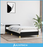 Okvir za krevet s uzglavljem crni 80x200 cm od tkanine - NOVO