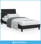Okvir za krevet s uzglavljem crni 90x200 cm baršunasti - NOVO