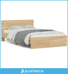 Okvir za krevet s uzglavljem i LED boja hrasta 140x200 cm - NOVO