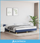 Okvir za krevet s uzglavljem plavi 180 x 200 cm od tkanine - NOVO