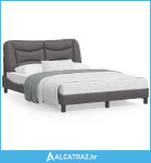 Okvir za krevet s uzglavljem sivi 120x200 cm od umjetne kože - NOVO