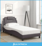 Okvir za krevet s uzglavljem sivi 80 x 200 cm od umjetne kože - NOVO