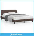 Okvir za krevet s uzglavljem smeđi 140x190 cm od umjetne kože - NOVO