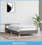 Okvir za krevet s uzglavljem tamnosivi 100x200 cm od tkanine - NOVO
