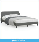 Okvir za krevet s uzglavljem tamnosivi 140x190 cm od tkanine - NOVO