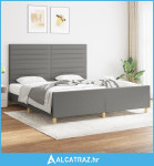 Okvir za krevet s uzglavljem tamnosivi 180 x 200 cm od tkanine - NOVO