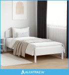 Okvir kreveta bez madraca bijeli 90 x 200 cm masivna borovina - NOVO