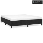 Okvir kreveta bez madraca crni 180x200 cm baršunasti - Crna 35 cm 180