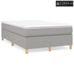 Okvir za krevet s oprugom svjetlosivi 120 x 200 cm od tkanine - Svjetl