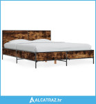 Okvir kreveta boja hrasta 120x200 cm konstruirano drvo i metal - NOVO