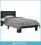 Okvir kreveta crni 90 x 200 cm konstruirano drvo i metal - NOVO