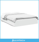 Okvir kreveta s ladicama bijeli 150 x 200 cm konstruirano drvo - NOVO