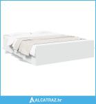 Okvir kreveta s ladicama bijeli 160 x 200 cm konstruirano drvo - NOVO