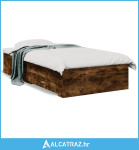Okvir kreveta s ladicama boja dimljenog hrasta 90x190 cm drveni - NOVO