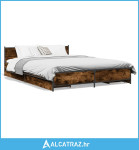 Okvir kreveta s ladicama boja hrasta 140 x 200 cm drveni - NOVO