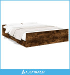 Okvir kreveta s ladicama boja hrasta 160 x 200 cm drveni - NOVO