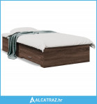 Okvir kreveta s ladicama oja smeđeg hrasta 75x190 cm drveni - NOVO