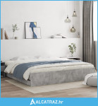Okvir kreveta s ladicama siva boja betona 200x200 cm drveni - NOVO