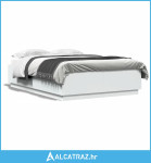 Okvir kreveta s LED svjetlima bijeli 160 x 200 cm drveni - NOVO
