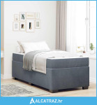 Okvir kreveta s madracem Ostalo Tamno siva 80 x 200 cm Baršun - NOVO