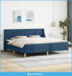 Okvir kreveta s madracem Plava 180 x 200 cm Poliester - NOVO